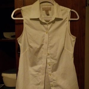 Sleeveless button down blouse